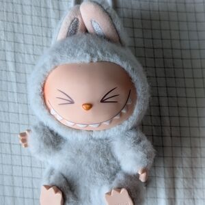 Adorable Gray Bunny Action Figure
